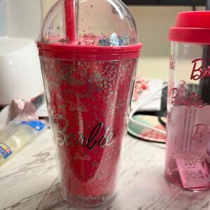 Barbie confetti snowglobe cold cup